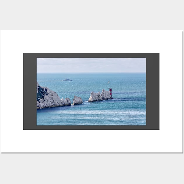 The Needles with passing Boat Wall Art by GeoffCarpenter